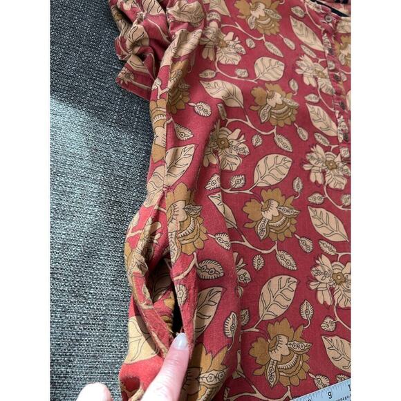 Melange Dress, Orange, Floral, Lightweight, Large, Pockets - Picture 15 of 15